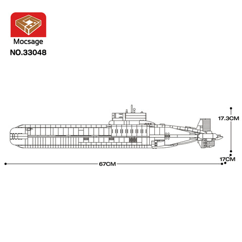 Mocsage 1/250 Scale Project 941 Nuclear Submarine Building Block Set (2895PCS) Mocsage 1/250 Scale Project 941 Nuclear Submarine Building Block Set (2895PCS)
