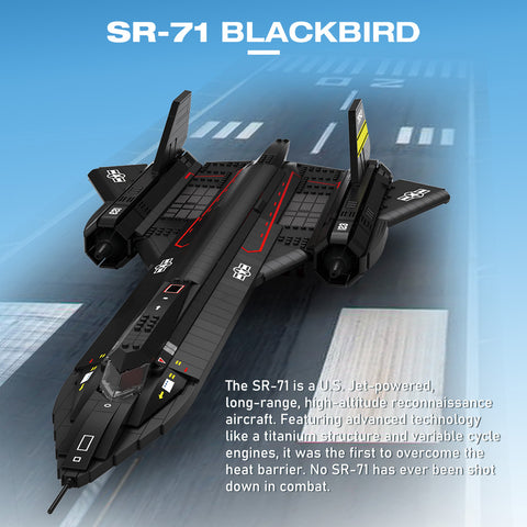 Mocsage SR71 Blackbird Tactical Aircraft Module MOC Building Blocks Set (1905PCS) Mocsage SR71 Blackbird Tactical Aircraft Module MOC Building Blocks Set (1905PCS)
