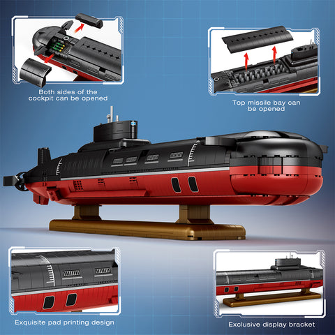 Mocsage 1/250 Scale Project 941 Nuclear Submarine Building Block Set (2895PCS) Mocsage 1/250 Scale Project 941 Nuclear Submarine Building Block Set (2895PCS)