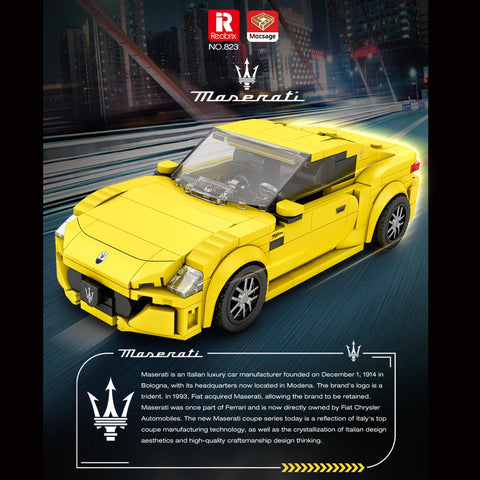 1/24 Scale 8 Studio Supercar Building Blocks Set (384PCS/Yellow) 1/24 Scale 8 Studio Supercar Building Blocks Set (384PCS/Yellow)