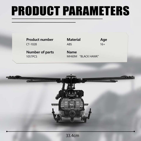 Mocsage MH60MBlack Hawk Military Copter Model(1057PCS) Mocsage MH60MBlack Hawk Military Copter Model(1057PCS)