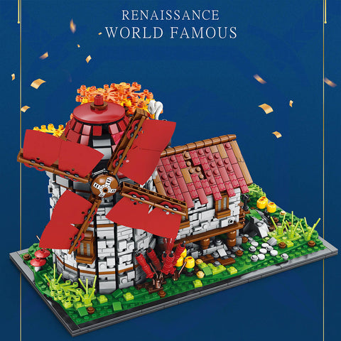 Mocsage Dutch Windmills  Medieval Countryside Model  Building Blocks Toy  Set(2,296PCS) Mocsage Dutch Windmills  Medieval Countryside Model  Building Blocks Toy  Set(2,296PCS)
