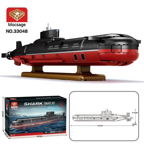 Mocsage 1/250 Scale Project 941 Nuclear Submarine Building Block Set (2895PCS) Mocsage 1/250 Scale Project 941 Nuclear Submarine Building Block Set (2895PCS)