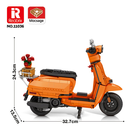 Y200 Extreme Style High-Power Scooter Building Blocks Set (1169PCS/Orange ) Y200 Extreme Style High-Power Scooter Building Blocks Set (1169PCS/Orange )