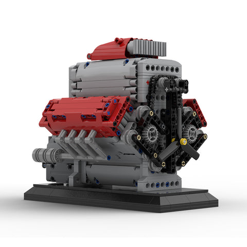 Mocsage MOC-171732 Crossplane V8 Engine with Supercharger & removable Cover Building Blocks Set (1054PCS/Dynamic Version) Mocsage MOC-171732 Crossplane V8 Engine with Supercharger & removable Cover Building Blocks Set (1054PCS/Dynamic Version)