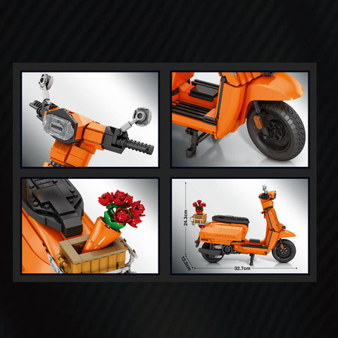 Y200 Extreme Style High-Power Scooter Building Blocks Set (1169PCS/Orange ) Y200 Extreme Style High-Power Scooter Building Blocks Set (1169PCS/Orange )