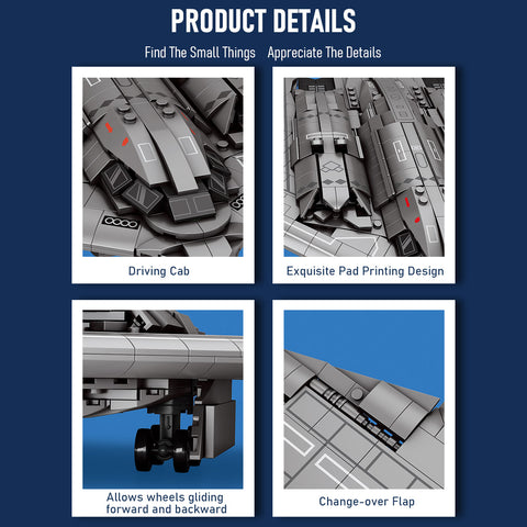 Mocsage B2 Spirit 1/70 Scale Flying-Wing Ultra-High-Speed Intercontinental Stealth Strategic Bomber Model Building Blocks Set (2063PCS) Mocsage B2 Spirit 1/70 Scale Flying-Wing Ultra-High-Speed Intercontinental Stealth Strategic Bomber Model Building Blocks Set (2063PCS)