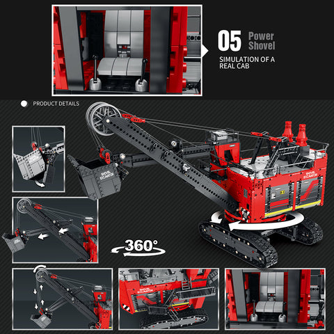 Electric Mining Shovel Model  Building Blocks MOC Set Toys  (2968PCS/RC Version) Electric Mining Shovel Model  Building Blocks MOC Set Toys  (2968PCS/RC Version)
