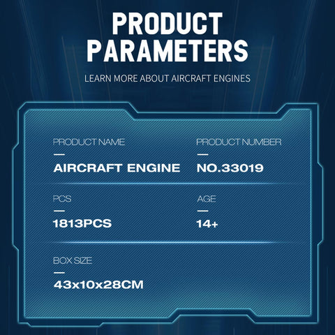 Mocsage Turbo Aircraft Engine Building Blocks Set (1813PCS) Mocsage Turbo Aircraft Engine Building Blocks Set (1813PCS)