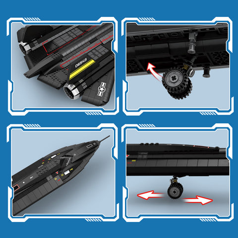 Mocsage SR71 Blackbird Tactical Aircraft Module MOC Building Blocks Set (1905PCS) Mocsage SR71 Blackbird Tactical Aircraft Module MOC Building Blocks Set (1905PCS)