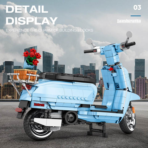 Y200 Extreme Style High-Power Scooter Building Blocks Set (1169PCS/Blue) Y200 Extreme Style High-Power Scooter Building Blocks Set (1169PCS/Blue)