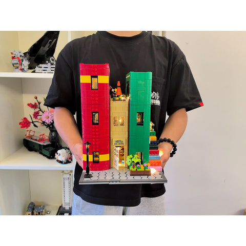 Mocsage City Library Modular  Street Scene Small Particles Building Blocks Set with LED Lights (2143PCS) Mocsage City Library Modular  Street Scene Small Particles Building Blocks Set with LED Lights (2143PCS)