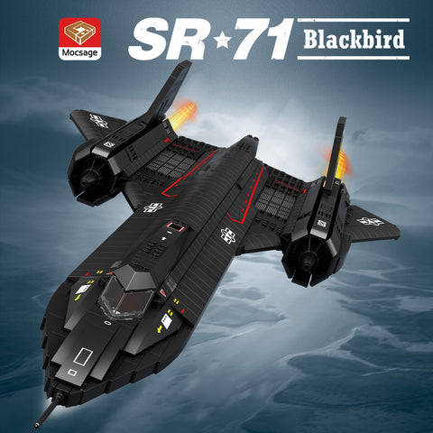 Mocsage SR71 Blackbird Tactical Aircraft Module MOC Building Blocks Set (1905PCS) Mocsage SR71 Blackbird Tactical Aircraft Module MOC Building Blocks Set (1905PCS)