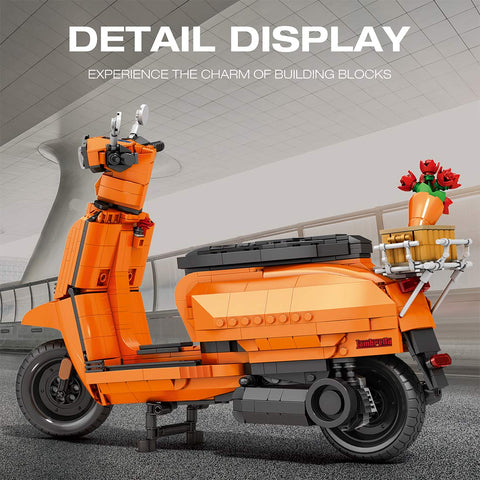 Y200 Extreme Style High-Power Scooter Building Blocks Set (1169PCS/Orange ) Y200 Extreme Style High-Power Scooter Building Blocks Set (1169PCS/Orange )