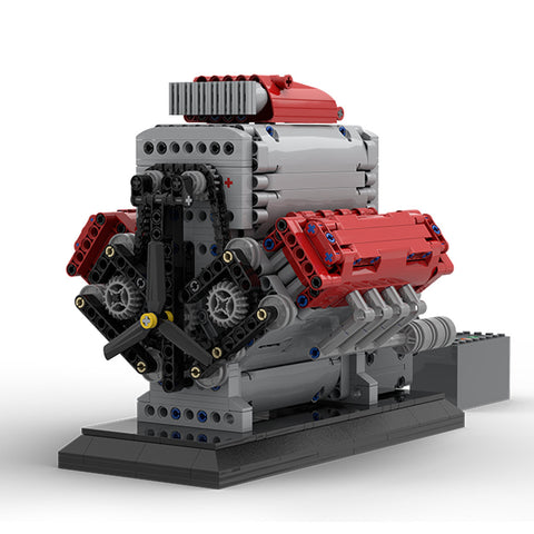 Mocsage MOC-171732 Crossplane V8 Engine with Supercharger & removable Cover Building Blocks Set (1054PCS/Dynamic Version) Mocsage MOC-171732 Crossplane V8 Engine with Supercharger & removable Cover Building Blocks Set (1054PCS/Dynamic Version)