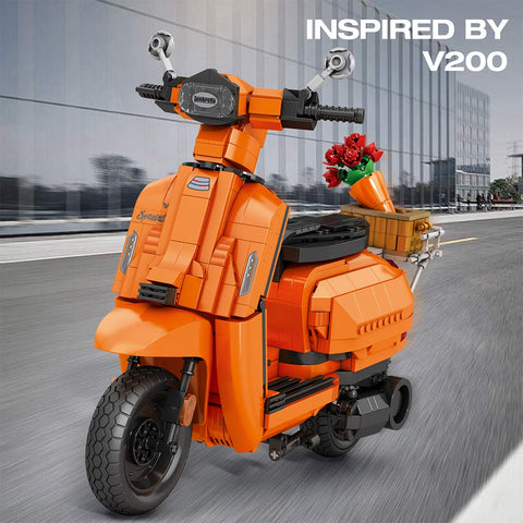 Y200 Extreme Style High-Power Scooter Building Blocks Set (1169PCS/Orange ) Y200 Extreme Style High-Power Scooter Building Blocks Set (1169PCS/Orange )