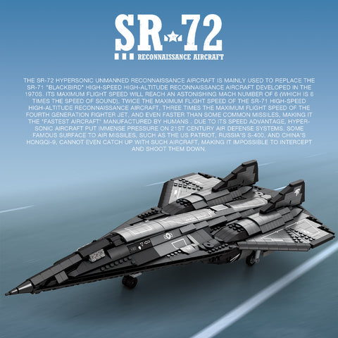 Mocsage 1/35 Darkstar SR-72 UAV Model DIY Assembly Building Blocks Set (2071PCS) Mocsage 1/35 Darkstar SR-72 UAV Model DIY Assembly Building Blocks Set (2071PCS)