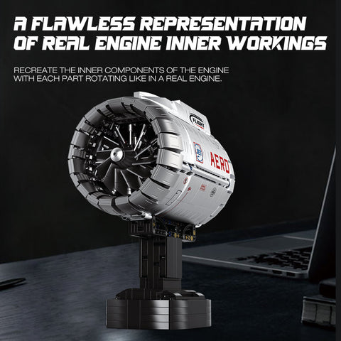 Mocsage Turbo Aircraft Engine Building Blocks Set (1813PCS) Mocsage Turbo Aircraft Engine Building Blocks Set (1813PCS)
