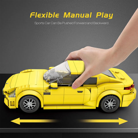 1/24 Scale 8 Studio Supercar Building Blocks Set (384PCS/Yellow) 1/24 Scale 8 Studio Supercar Building Blocks Set (384PCS/Yellow)