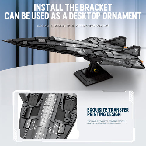 Mocsage 1/35 Darkstar SR-72 UAV Model DIY Assembly Building Blocks Set (2071PCS) Mocsage 1/35 Darkstar SR-72 UAV Model DIY Assembly Building Blocks Set (2071PCS)