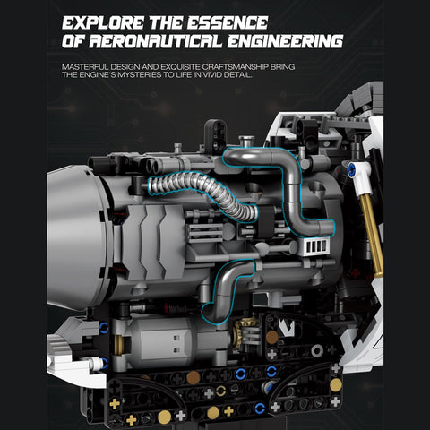 Mocsage Turbo Aircraft Engine Building Blocks Set (1813PCS) Mocsage Turbo Aircraft Engine Building Blocks Set (1813PCS)
