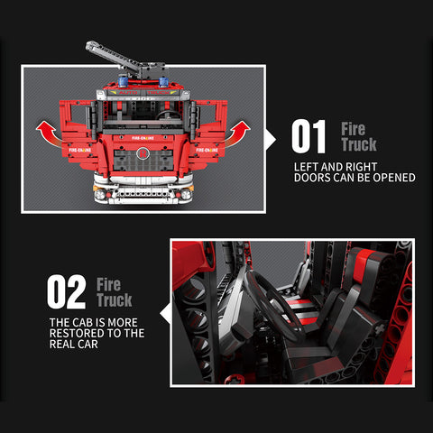 Water Jet Fire Engine Model  Building Blocks MOC Set Toys  (2888PCS/RC Version) Water Jet Fire Engine Model  Building Blocks MOC Set Toys  (2888PCS/RC Version)