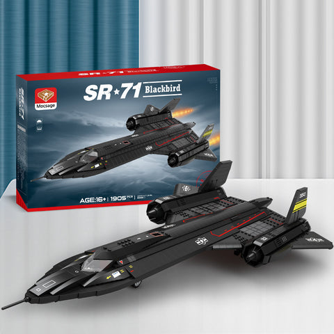 Mocsage SR71 Blackbird Tactical Aircraft Module MOC Building Blocks Set (1905PCS) Mocsage SR71 Blackbird Tactical Aircraft Module MOC Building Blocks Set (1905PCS)