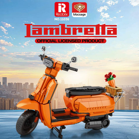 Y200 Extreme Style High-Power Scooter Building Blocks Set (1169PCS/Orange ) Y200 Extreme Style High-Power Scooter Building Blocks Set (1169PCS/Orange )