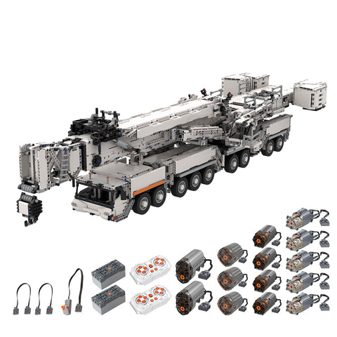 LTM11200 v2.0 Ultra Large Engineering Crane Model with 14 Motors Small Particle Building Blocks MOC Set (Dynamic Version/White/8528PCS) LTM11200 v2.0 Ultra Large Engineering Crane Model with 14 Motors Small Particle Building Blocks MOC Set (Dynamic Version/White/8528PCS)