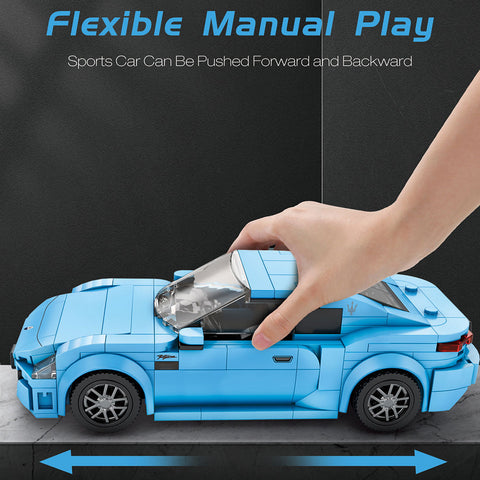 1/24 Scale 8 Studio Supercar Building Blocks Set (384PCS/Blue) 1/24 Scale 8 Studio Supercar Building Blocks Set (384PCS/Blue)