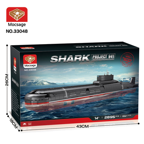 Mocsage 1/250 Scale Project 941 Nuclear Submarine Building Block Set (2895PCS) Mocsage 1/250 Scale Project 941 Nuclear Submarine Building Block Set (2895PCS)