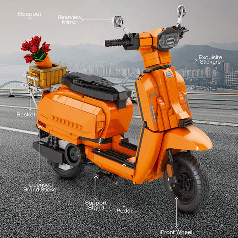 Y200 Extreme Style High-Power Scooter Building Blocks Set (1169PCS/Orange ) Y200 Extreme Style High-Power Scooter Building Blocks Set (1169PCS/Orange )