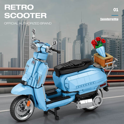 Y200 Extreme Style High-Power Scooter Building Blocks Set (1169PCS/Blue) Y200 Extreme Style High-Power Scooter Building Blocks Set (1169PCS/Blue)