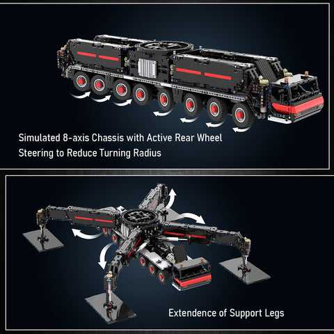 LG1750 Crane Model DIY Assembly Building Blocks Set (Dynamic Version/12135PCS/Red&Black) LG1750 Crane Model DIY Assembly Building Blocks Set (Dynamic Version/12135PCS/Red&Black)