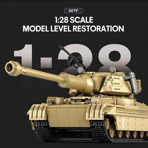 Mocsage 1/28 Scale 60TP Tank Building Blocks Set (1128PCS) Mocsage 1/28 Scale 60TP Tank Building Blocks Set (1128PCS)