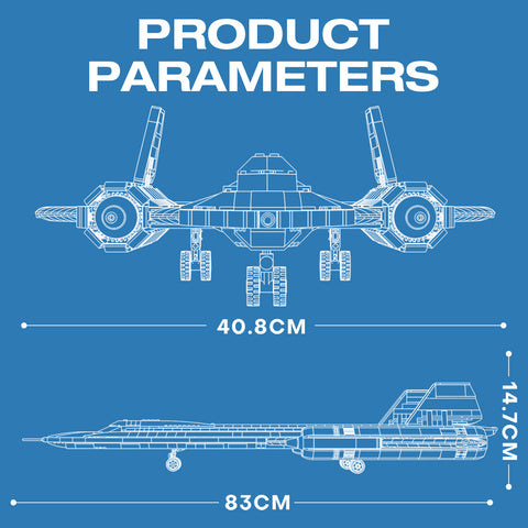 Mocsage SR71 Blackbird Tactical Aircraft Module MOC Building Blocks Set (1905PCS) Mocsage SR71 Blackbird Tactical Aircraft Module MOC Building Blocks Set (1905PCS)
