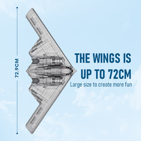 Mocsage B2 Spirit 1/70 Scale Flying-Wing Ultra-High-Speed Intercontinental Stealth Strategic Bomber Model Building Blocks Set (2063PCS) Mocsage B2 Spirit 1/70 Scale Flying-Wing Ultra-High-Speed Intercontinental Stealth Strategic Bomber Model Building Blocks Set (2063PCS)