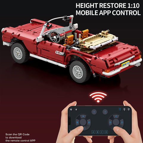 RC Vintage 280SL Sports Car  Model Building Blocks Toys STEM  Set (1578PCS) RC Vintage 280SL Sports Car  Model Building Blocks Toys STEM  Set (1578PCS)