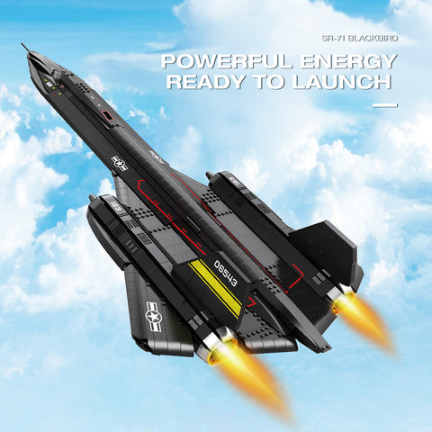 Mocsage SR71 Blackbird Tactical Aircraft Module MOC Building Blocks Set (1905PCS) Mocsage SR71 Blackbird Tactical Aircraft Module MOC Building Blocks Set (1905PCS)