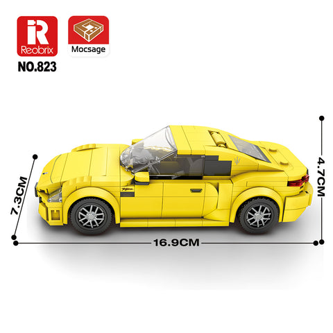 1/24 Scale 8 Studio Supercar Building Blocks Set (384PCS/Yellow) 1/24 Scale 8 Studio Supercar Building Blocks Set (384PCS/Yellow)