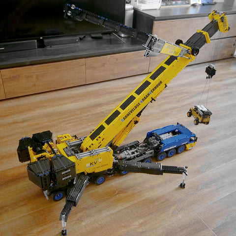 MOC Small Particles V3.0 1/20  2.4G RC Mobile LTM1750-9.1  All-terrain Crane Building Blocks  Construction Vehicle Model  (7778PCS) MOC Small Particles V3.0 1/20  2.4G RC Mobile LTM1750-9.1  All-terrain Crane Building Blocks  Construction Vehicle Model  (7778PCS)