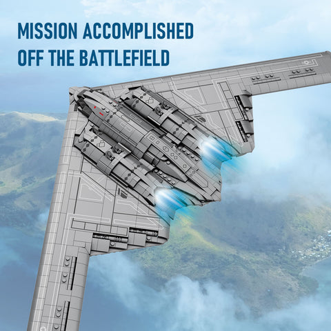 Mocsage B2 Spirit 1/70 Scale Flying-Wing Ultra-High-Speed Intercontinental Stealth Strategic Bomber Model Building Blocks Set (2063PCS) Mocsage B2 Spirit 1/70 Scale Flying-Wing Ultra-High-Speed Intercontinental Stealth Strategic Bomber Model Building Blocks Set (2063PCS)