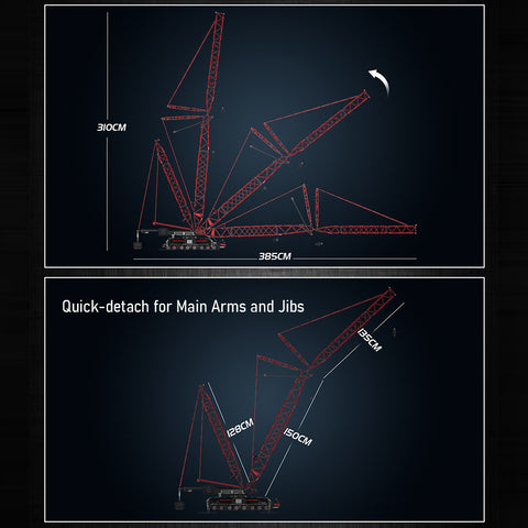 LG1750 Crane Model DIY Assembly Building Blocks Set (Dynamic Version/12135PCS/Red&Black) LG1750 Crane Model DIY Assembly Building Blocks Set (Dynamic Version/12135PCS/Red&Black)