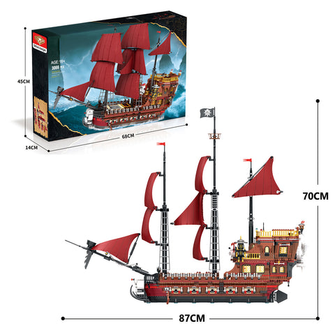 Corasir Revenge Corsair Series  Building Blocks Assembly MOC  Toy STEM Set (3066PCS) Corasir Revenge Corsair Series  Building Blocks Assembly MOC  Toy STEM Set (3066PCS)
