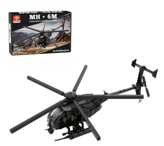 Take Flight with the Mocsage MH-6 Little Bird Helicopter Model