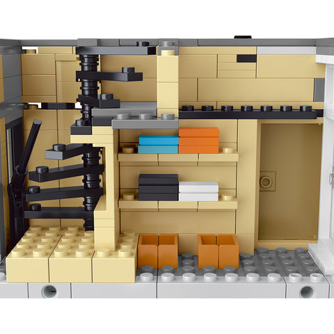 Mocsage Street Scene MOC European Department Corner Store with Light Building Blocks Set(3231PCS）
