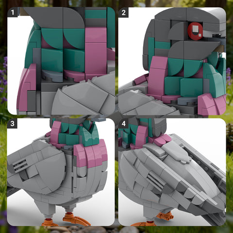 Mocsage MOC-208738 Feral Pigeon Building Blocks Set (255PCS)