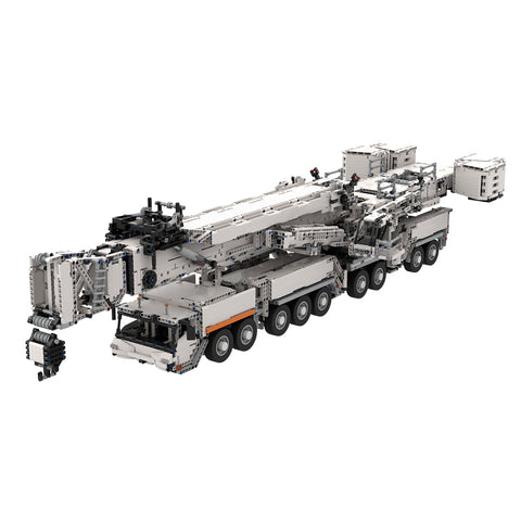 LTM11200 v2.0 Ultra Large Engineering Crane Model with 14 Motors Small Particle Building Blocks MOC Set (Dynamic Version/White/8528PCS)