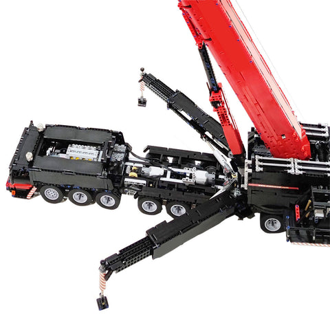 7778Pcs V3 1:20 2.4G 12-Motor 9-Bridge MOC Mobile LTM1750-9.1 All-road RC Crane Model