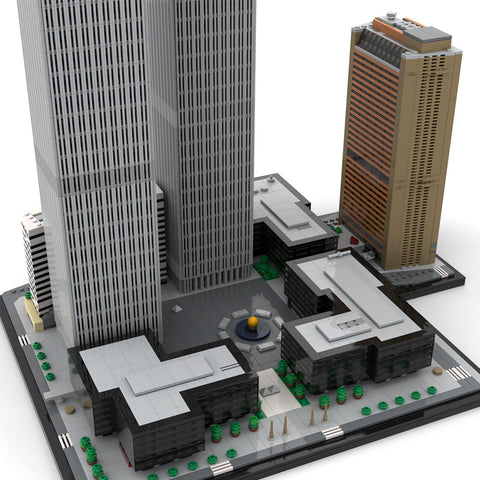 Mocsage 1/800 Scale Landmark Architecture Twin Towers(7129PCS)
